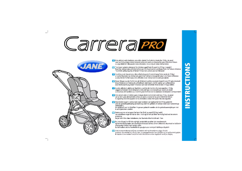 Image de la première page du manuel de l'appareil Carrera Pro