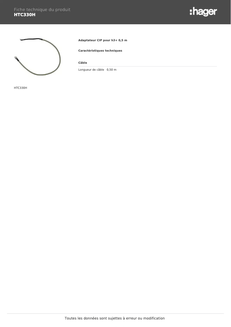 Image de la première page du manuel de l'appareil HTC330H