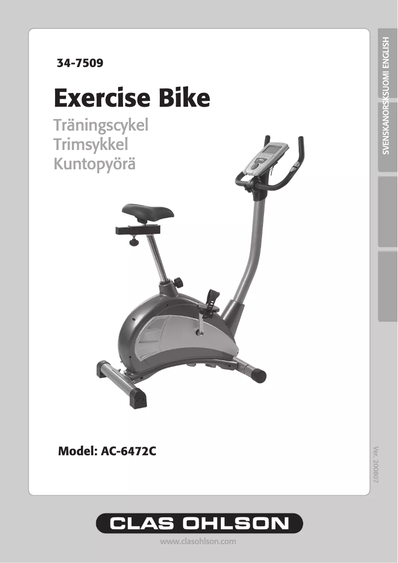 Page n°1 - Manuel utilisateur Clas Ohlson AC-6472C
