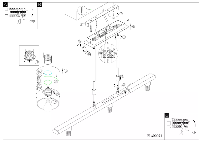 Page 1 de la notice Manuel utilisateur Eglo Almera 1