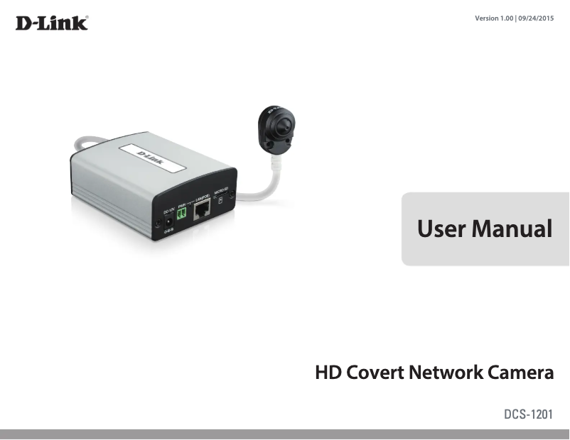 Page n°1 - Manuel utilisateur D-Link DCS-1201