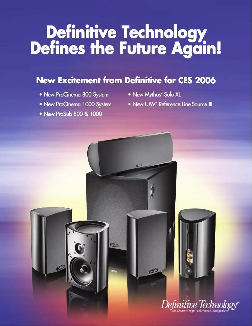 Page n°1 - Brochure Definitive Technology ProSub 1000