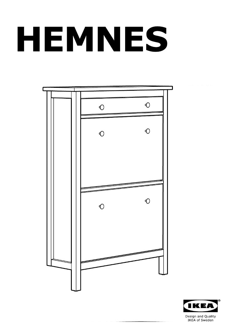 Página 1 del manual Manual de usuario Ikea HEMNES (2 drawers)