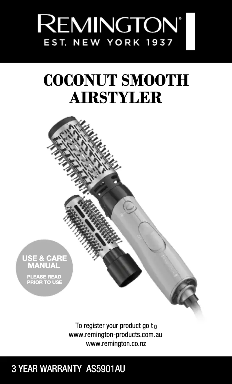 Image de la première page du manuel de l'appareil Coconut Smooth AS5901AU