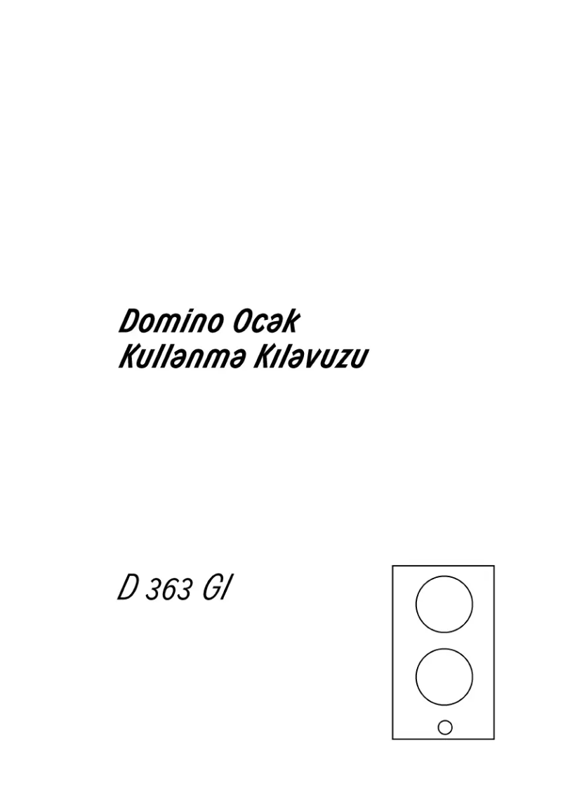 Image de la première page du manuel de l'appareil D 363 GI