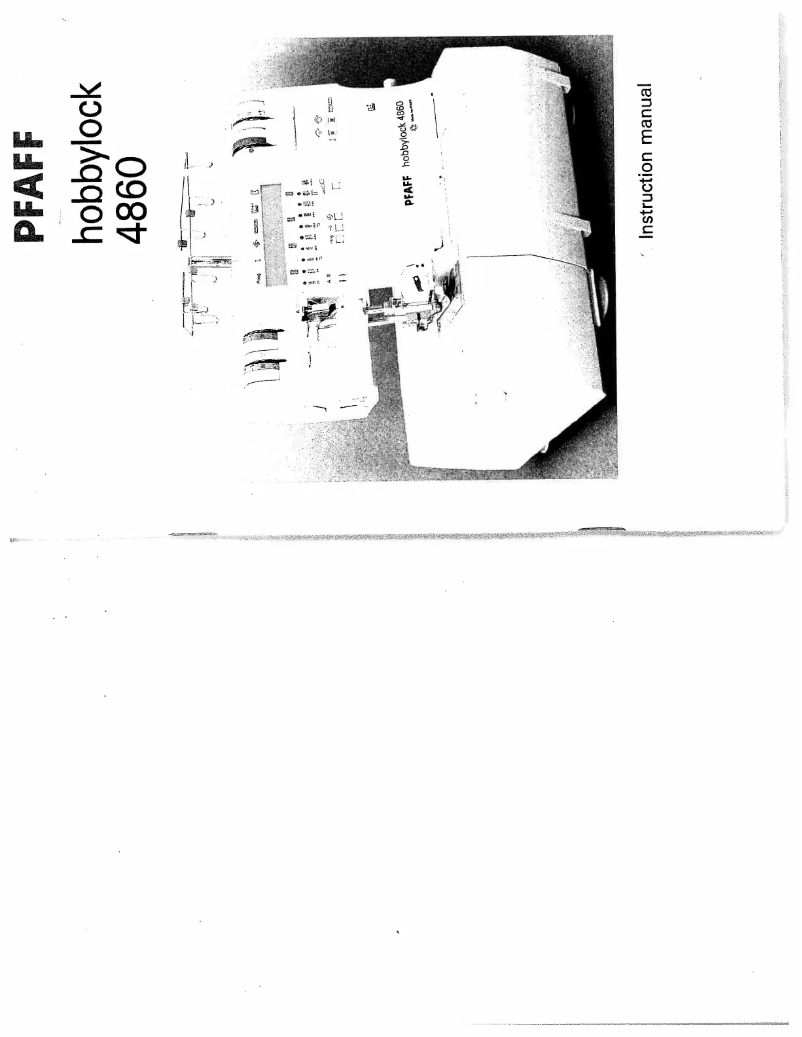 Page n°1 - Manuel utilisateur Pfaff hobbylock 4860