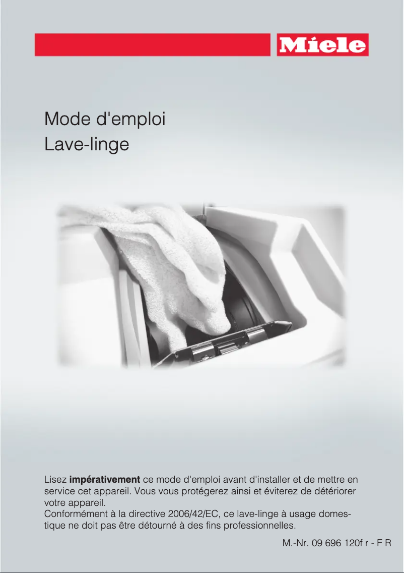 Page n°1 - Manuel utilisateur Miele W 194