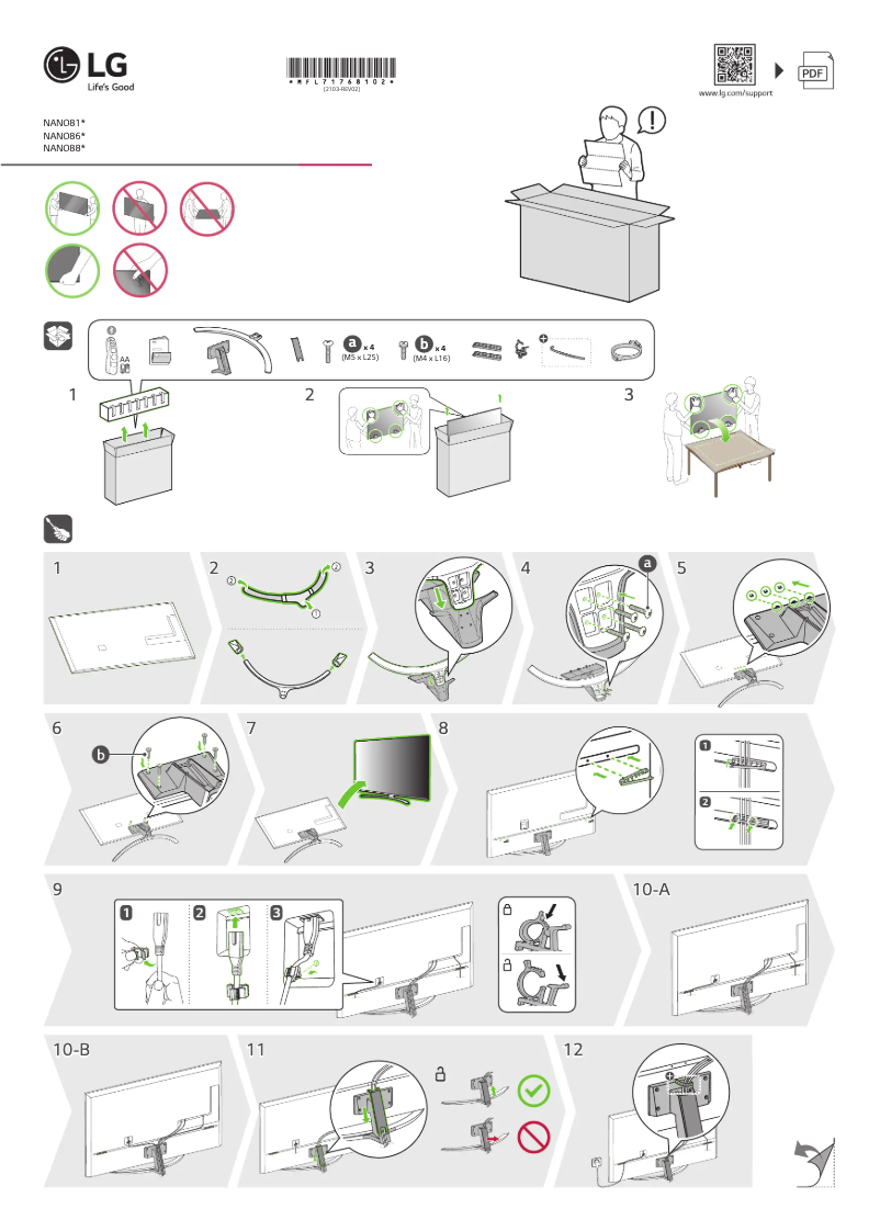 Image de la première page du manuel de l'appareil 55NANO863