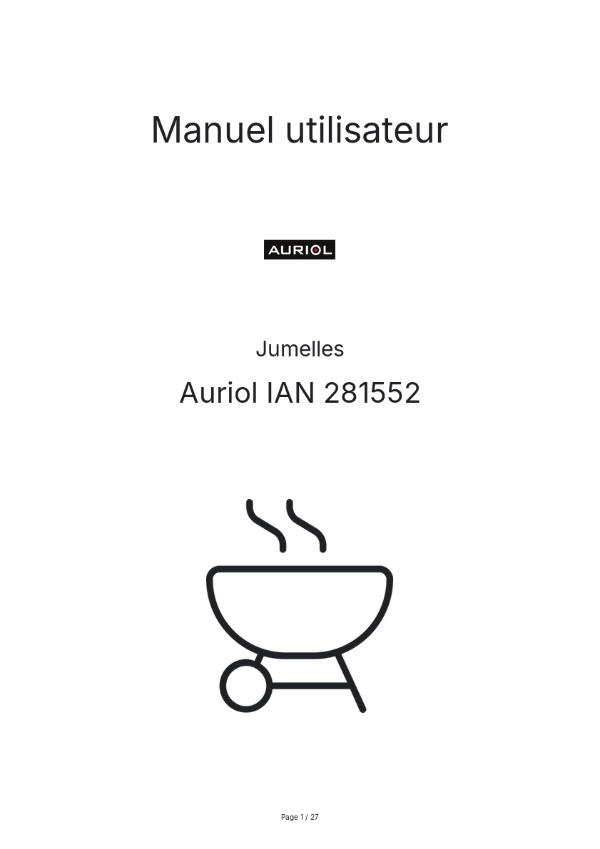 Image de la première page du manuel de l'appareil IAN 281552