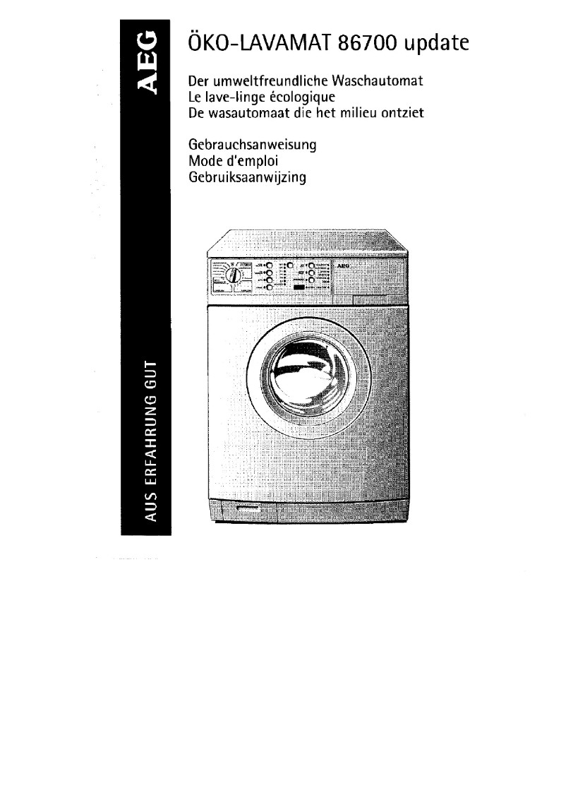 Page n°1 - Manuel utilisateur AEG OKO Lavamat 86700