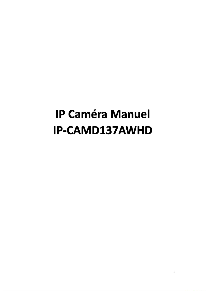 Página 1 del manual Manual de usuario MCL IP-CAMD137AWHD