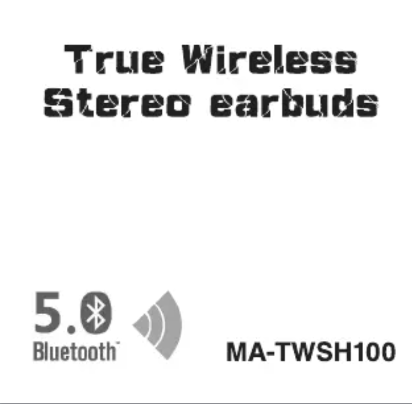 Image de la première page du manuel de l'appareil MA-TWSH100