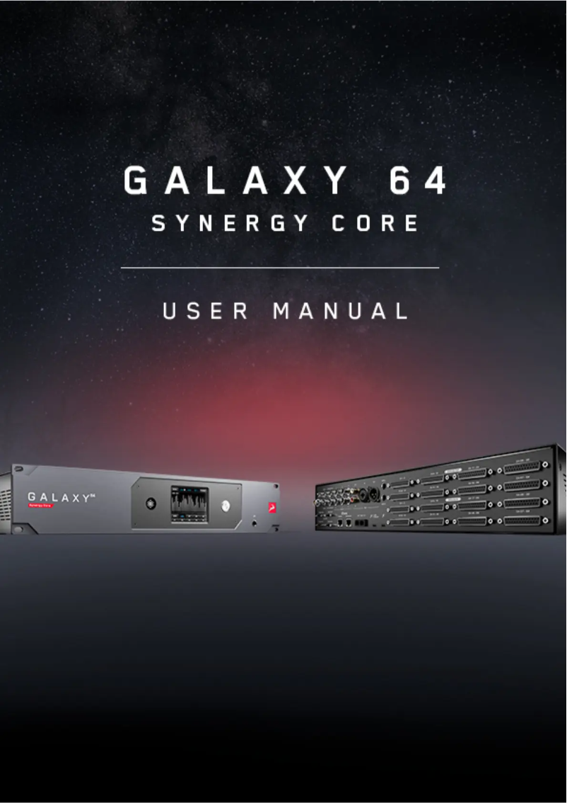 Page n°1 - Manuel utilisateur Antelope Audio Galaxy 64 Synergy Core