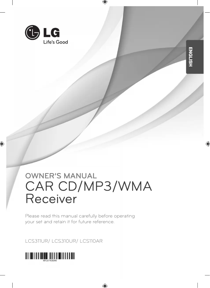 Image de la première page du manuel de l'appareil LCS310URP5