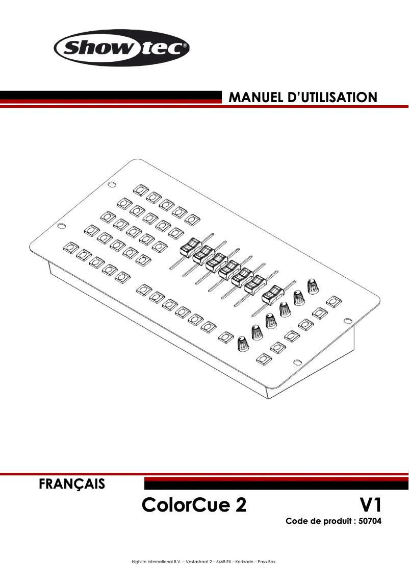 Image de la première page du manuel de l'appareil ColorCue 2