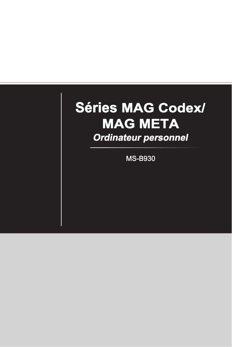 First page image of the manual for MAG META 5