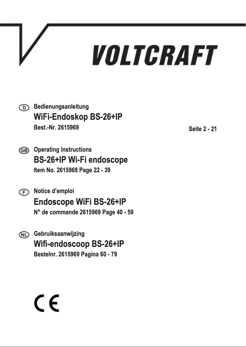 Page n°1 - Manuel utilisateur Voltcraft BS-26