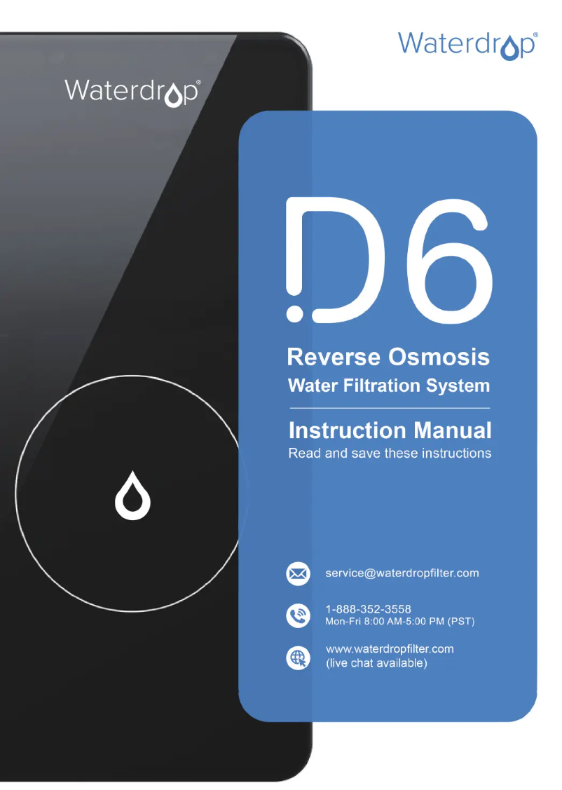 Page 1 de la notice Manuel utilisateur Waterdrop BBY-D6-B