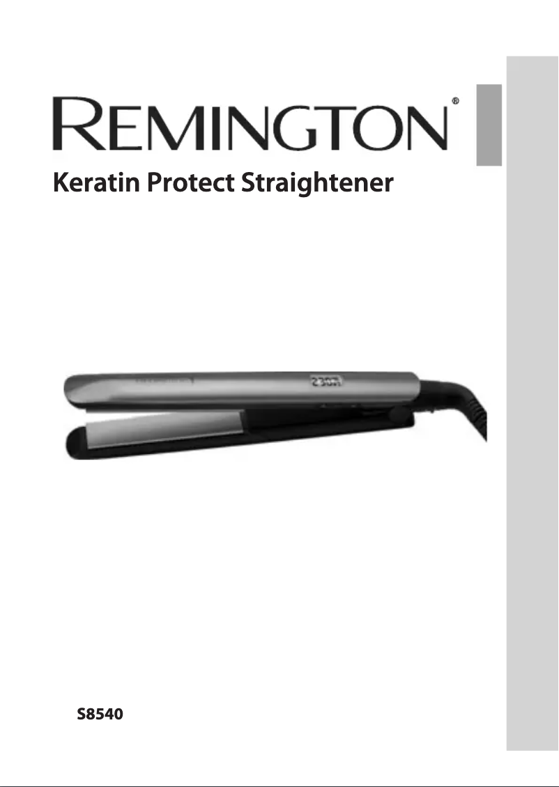 Page 1 de la notice Manuel utilisateur Remington Keratin Protect S8540