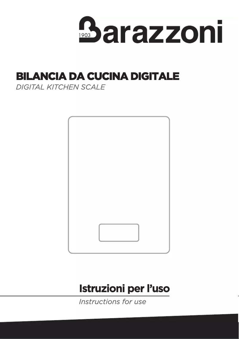 Page 1 de la notice Manuel utilisateur Barazzoni Rectangle