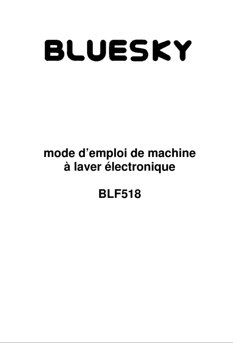 Page 1 de la notice Manuel utilisateur Bluesky BLF 518