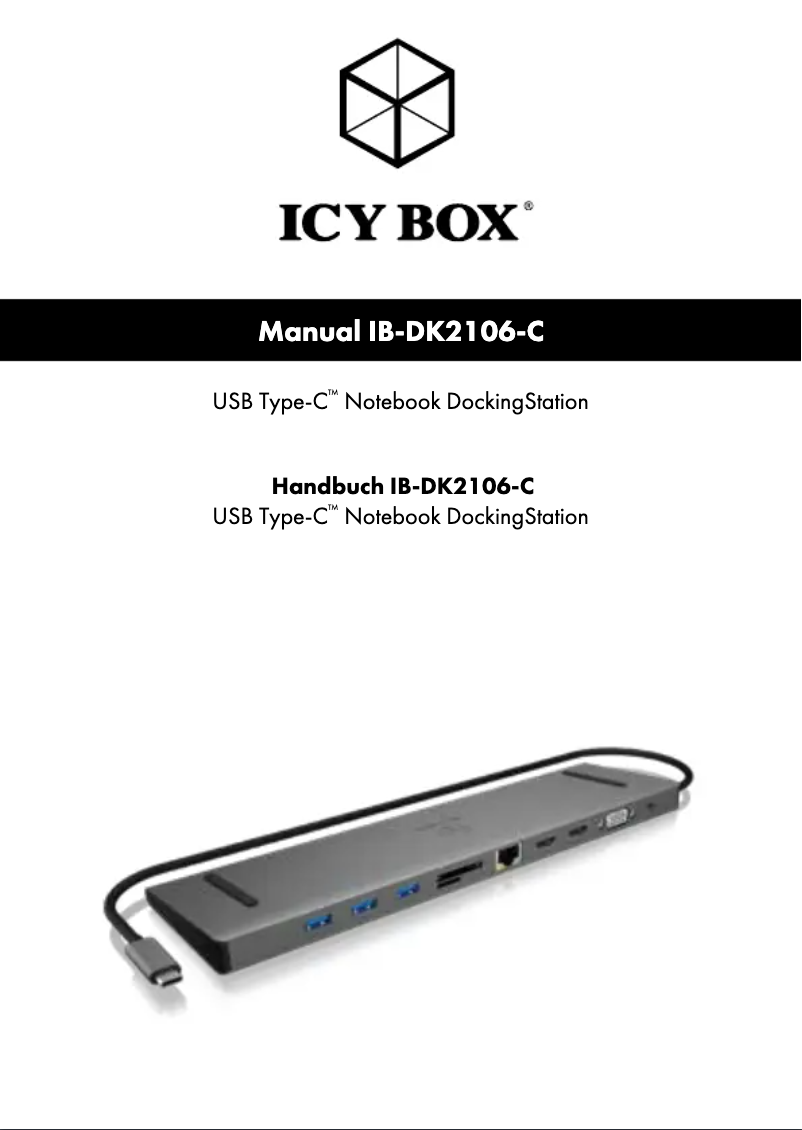 Page n°1 - Manuel utilisateur Icy Box IB-DK2106-C