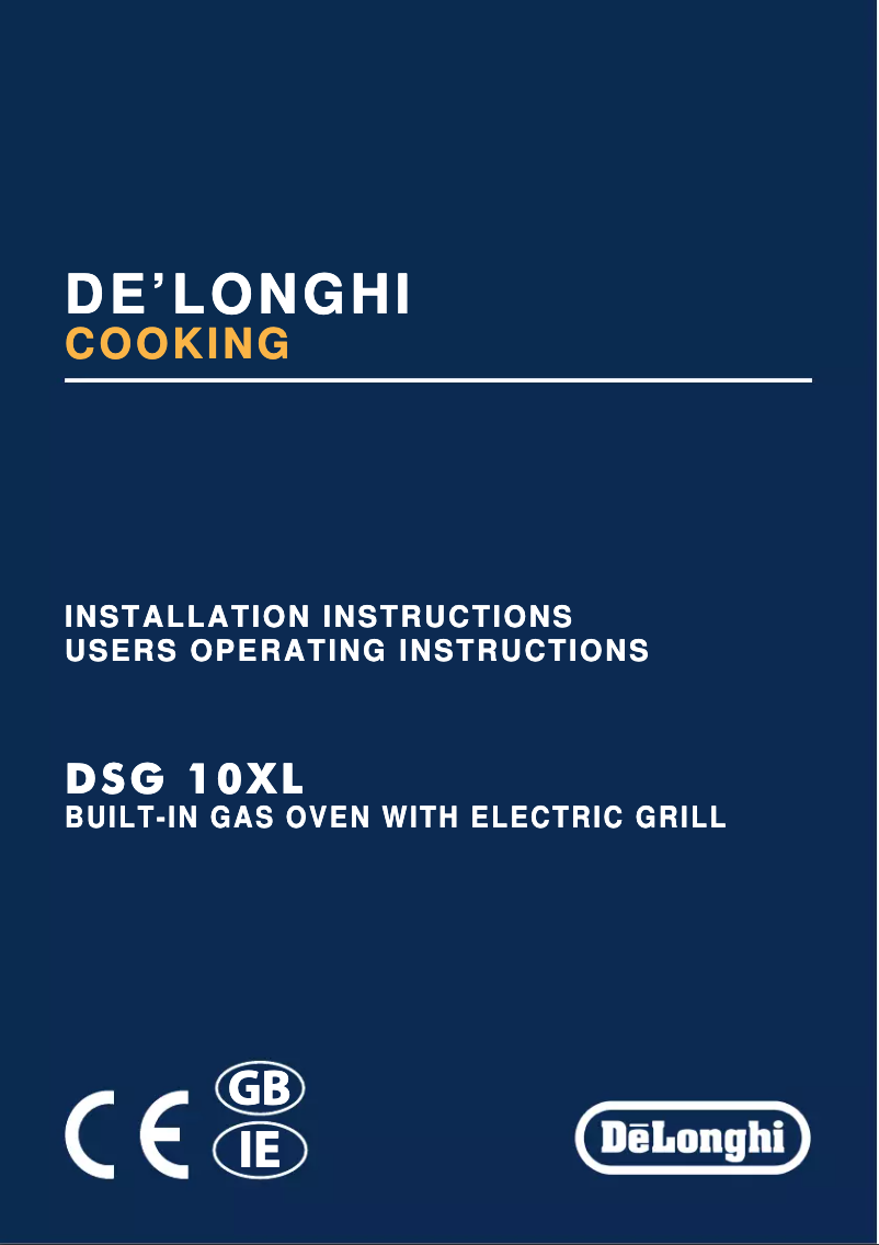 Page n°1 - Manuel utilisateur DeLonghi DSG 10 XL