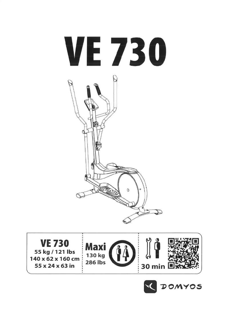 Page 1 de la notice Manuel utilisateur Domyos VE 730