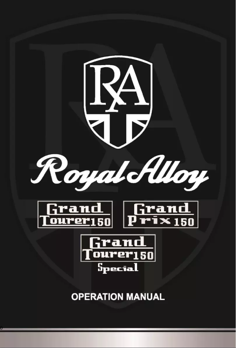 Image de la première page du manuel de l'appareil Grand Tourer 150 Special