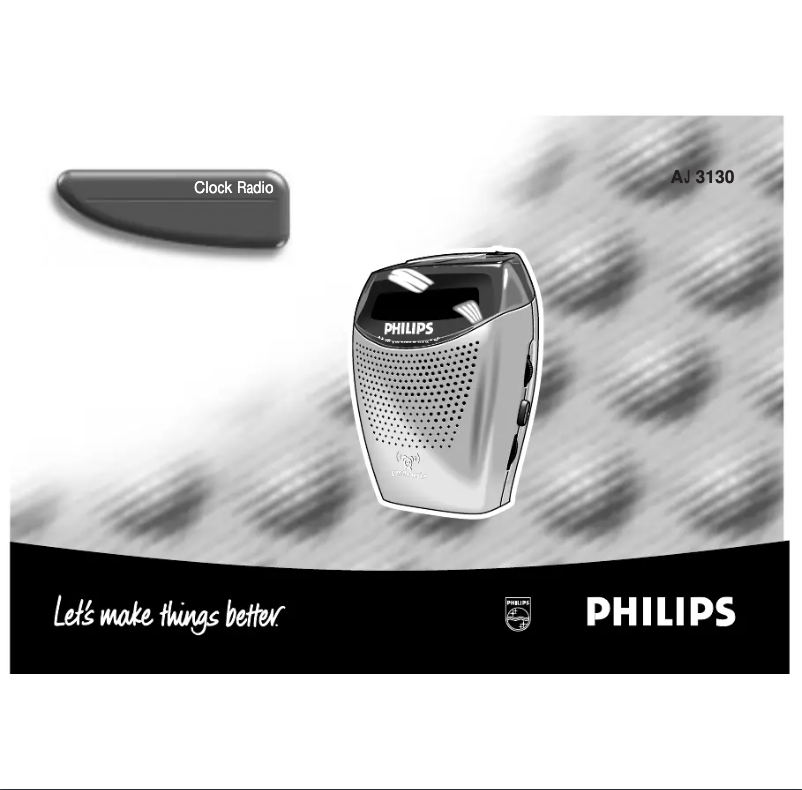 Page n°1 - Manuel utilisateur Philips AJ3130