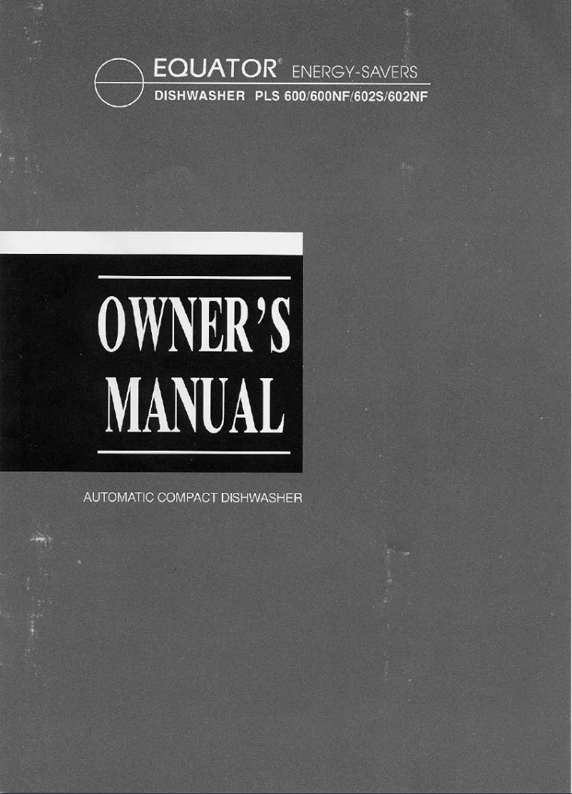 Page 1 de la notice Manuel utilisateur Equator PLS602S