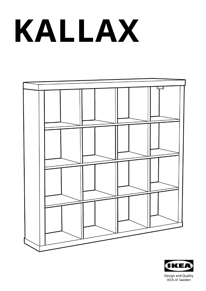 Image de la première page du manuel de l'appareil KALLAX 103.518.89