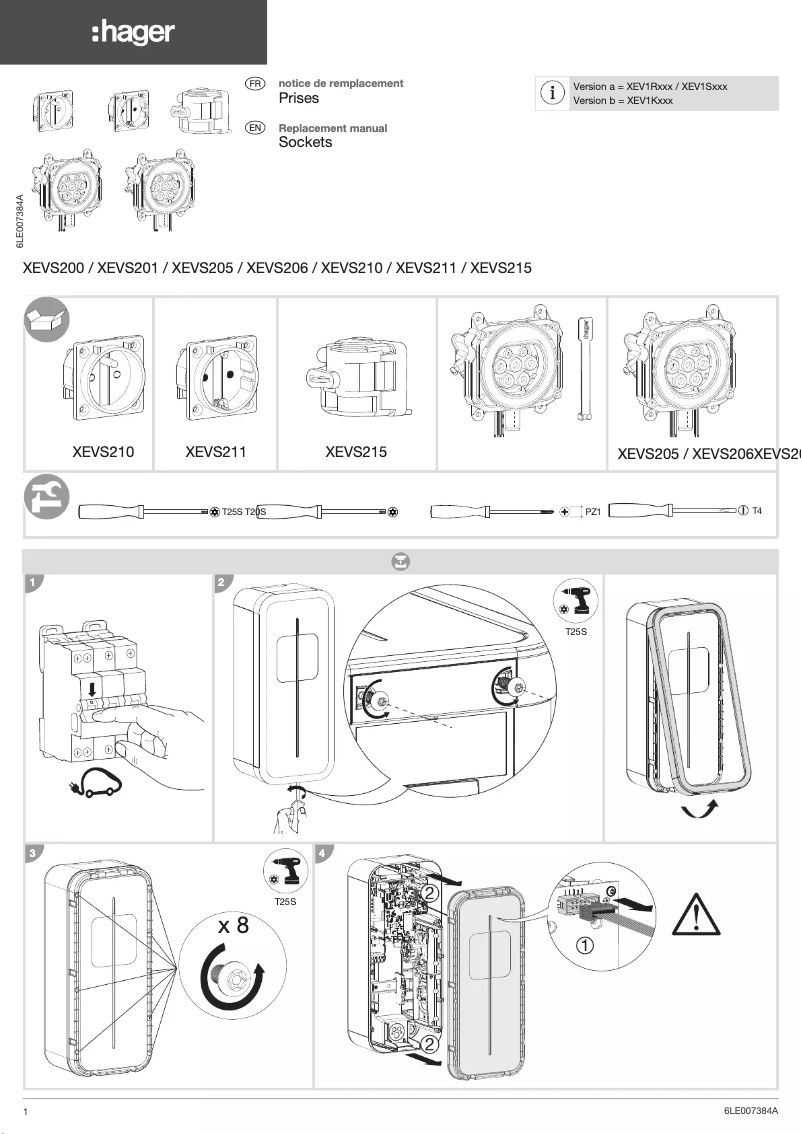 Page n°1 - Manuel utilisateur Hager XEVS215