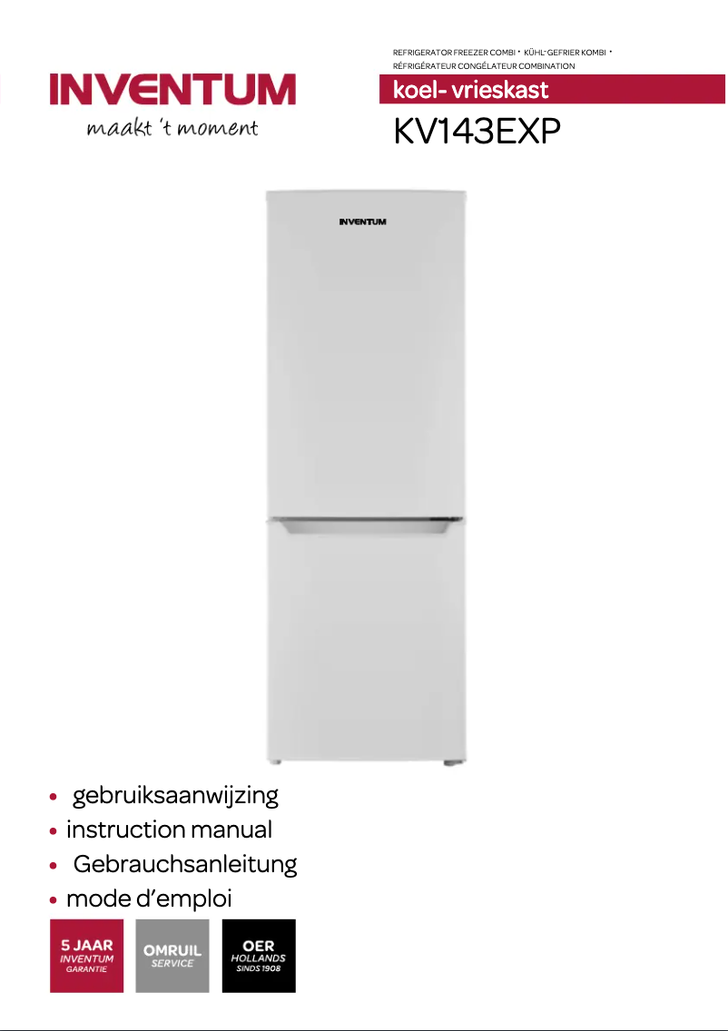 Page n°1 - Manuel utilisateur Inventum KV143EXP
