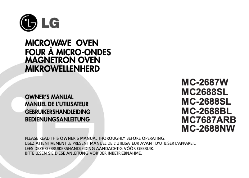 Página 1 del manual Manual de usuario LG MC-2687W