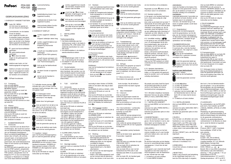 Página 1 del manual Manual de usuario Profoon PDX-500ZT