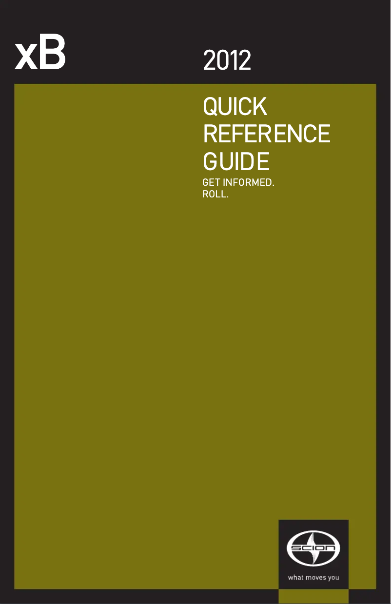 Image de la première page du manuel de l'appareil xB (2012)