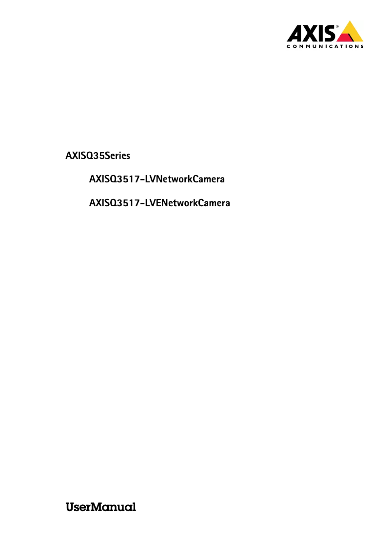 Image de la première page du manuel de l'appareil Q3518-LVE