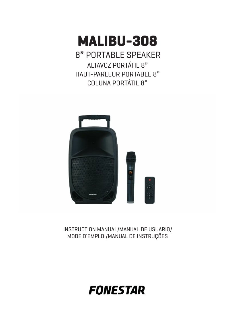 Page 1 de la notice Manuel utilisateur FoneStar MALIBU-308