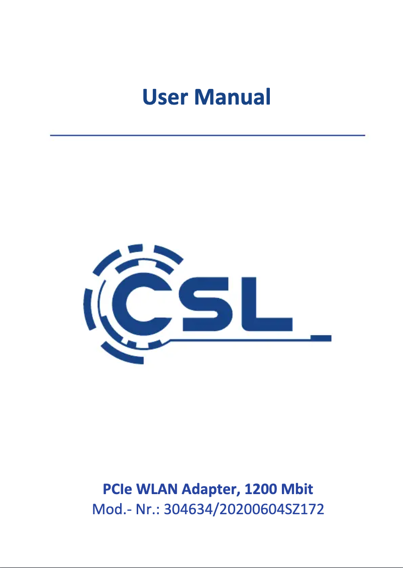 Page 1 de la notice Manuel utilisateur CSL 304634