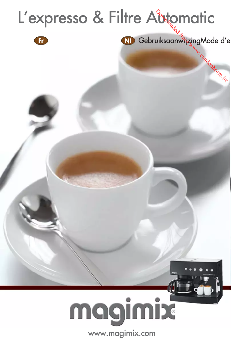 Page n°1 - Manuel utilisateur Magimix L'expresso & Filtre 11423