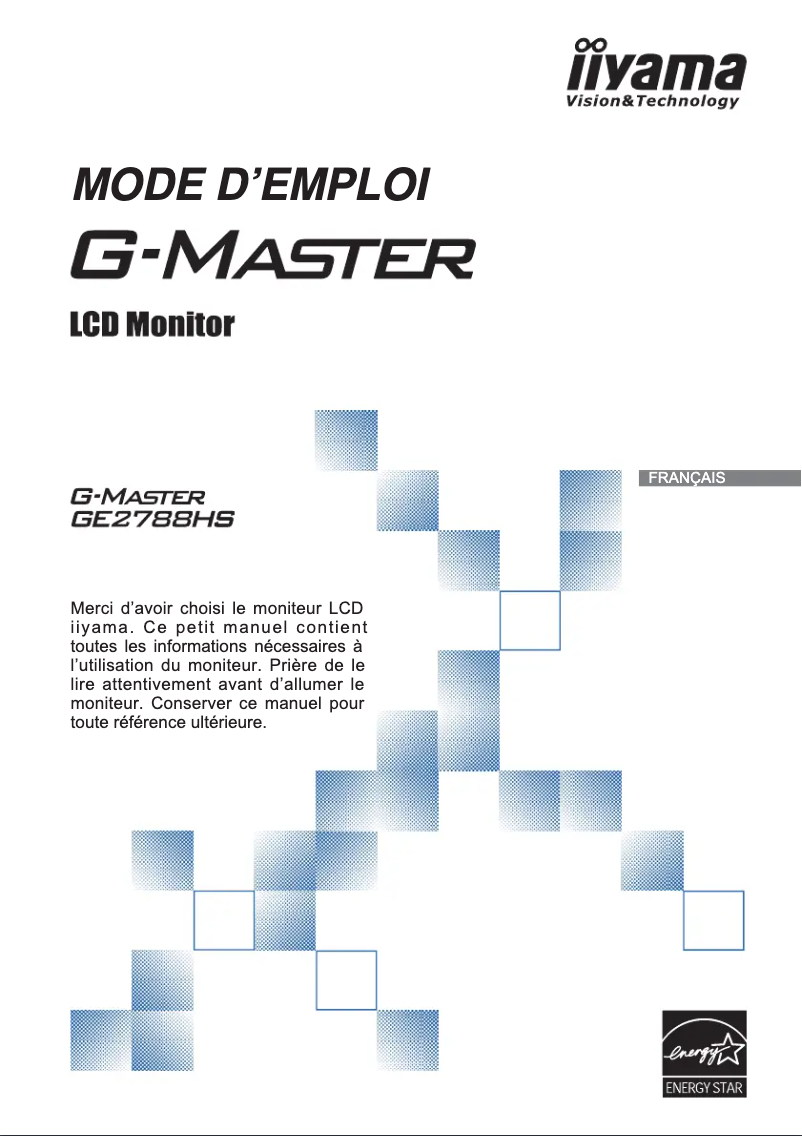 Page 1 de la notice Manuel utilisateur Iiyama GE2788HS