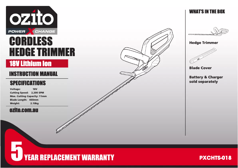 Image de la première page du manuel de l'appareil PXCHTS-018