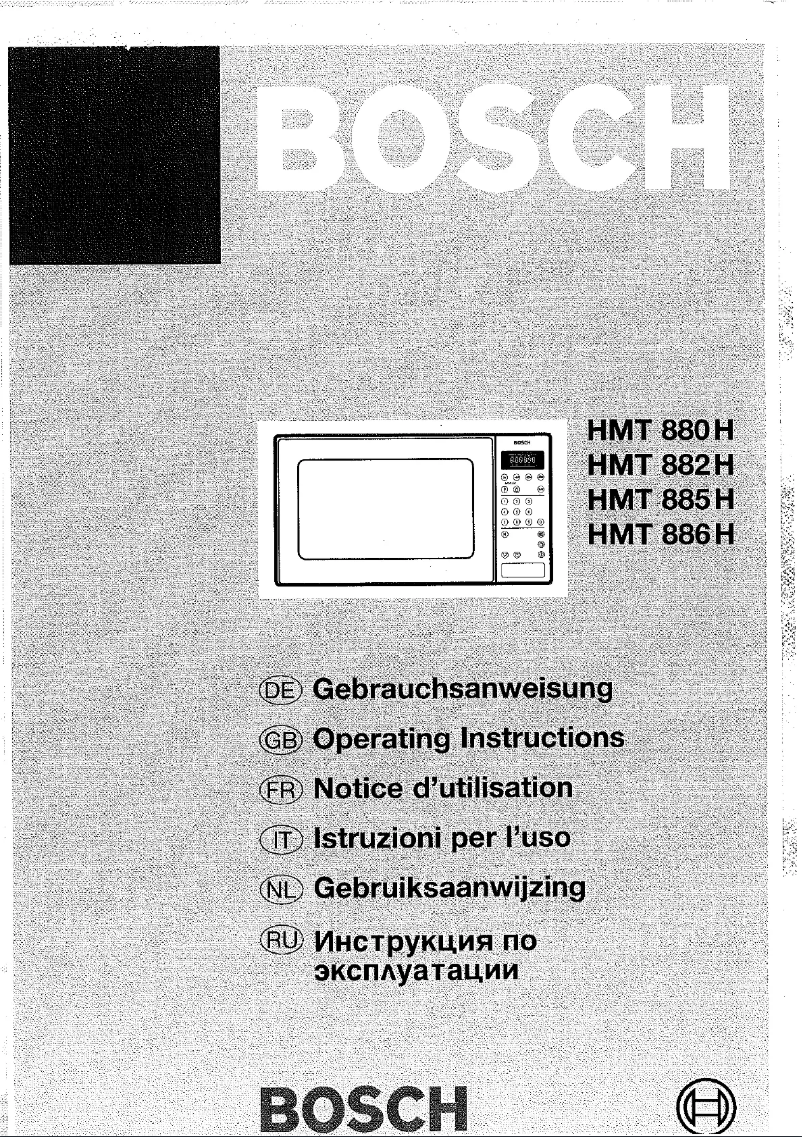 Página 1 del manual Manual de usuario Bosch HMT886H
