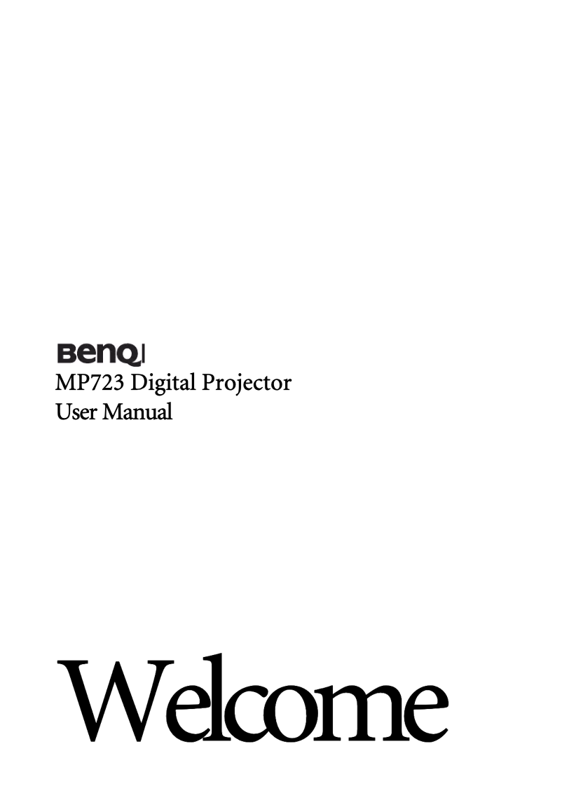Page 1 de la notice Manuel utilisateur BenQ MP723