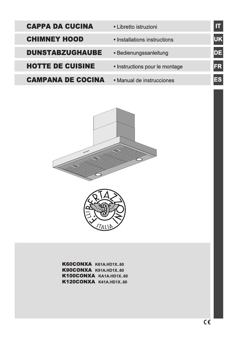 Page 1 de la notice Manuel utilisateur Bertazzoni K60CONXA