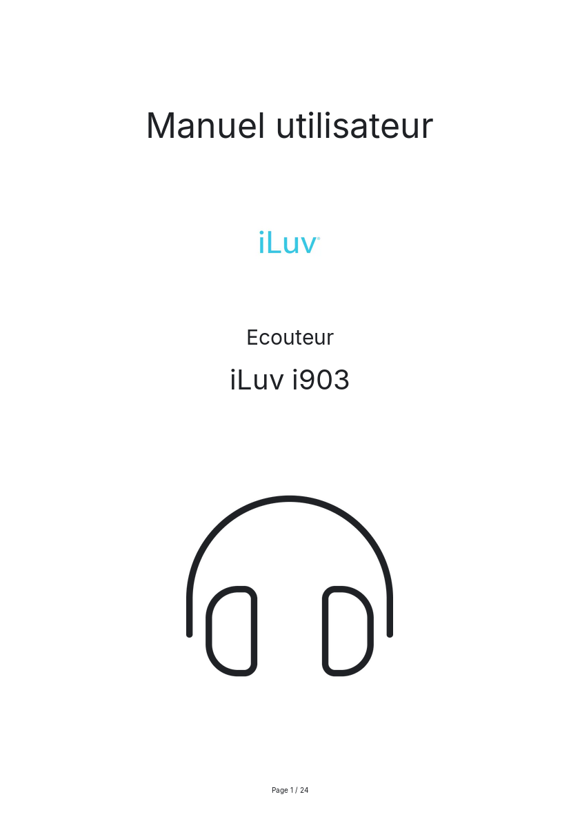 Image de la première page du manuel de l'appareil i903
