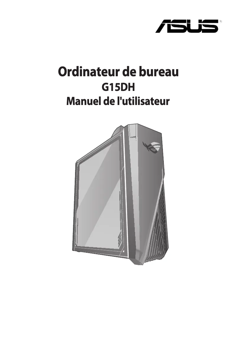 Image de la première page du manuel de l'appareil ROG Strix G15DH