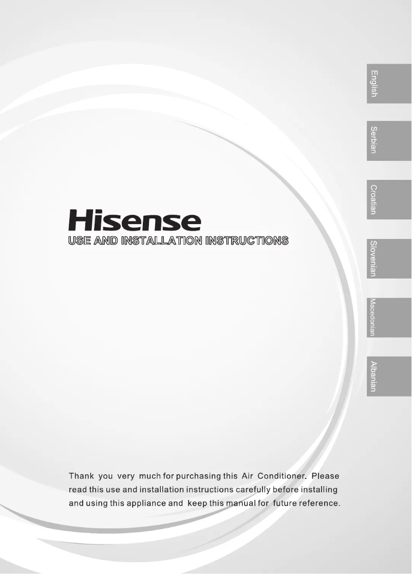 Page 1 de la notice Manuel utilisateur Hisense QF35XW0EG