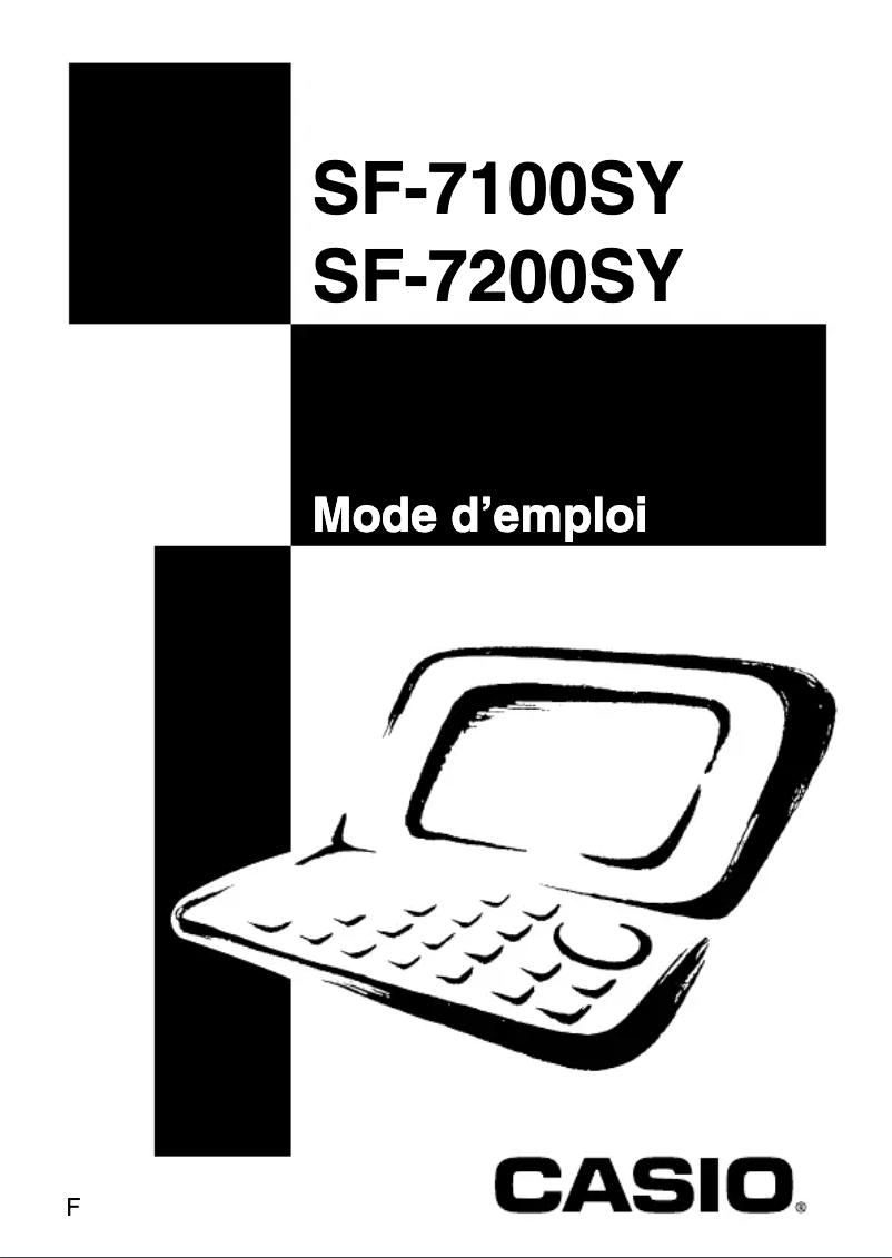 Page 1 de la notice Manuel utilisateur Casio SF-7200SY